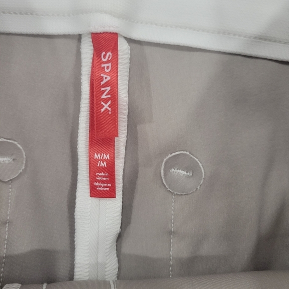 SPANX Silver Lining Classic White Slim Straight Pants Size M - Picture 9 of 12